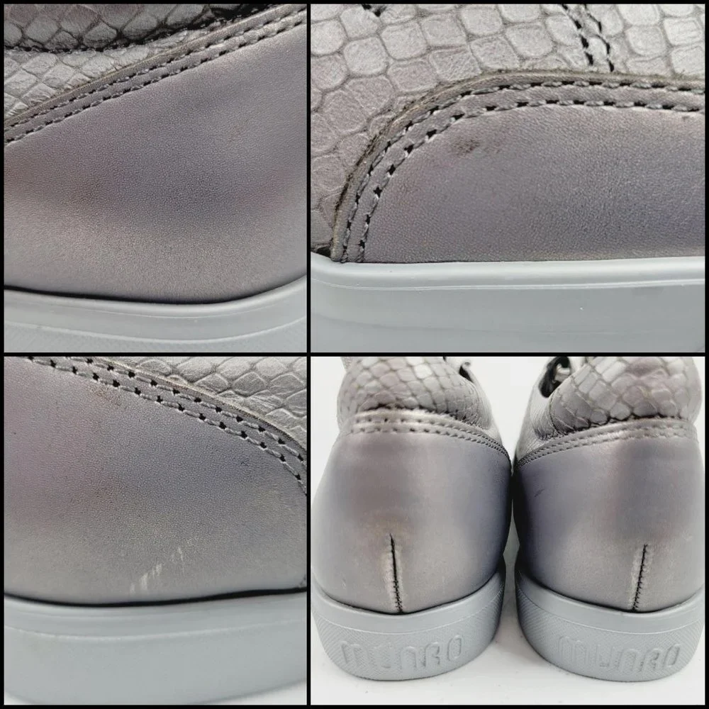 Munro "Gabbie" Leather Gray Sneakers_11